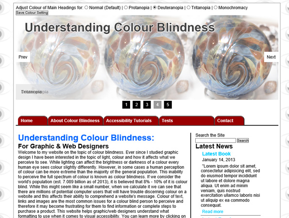 Colour Blindness Website