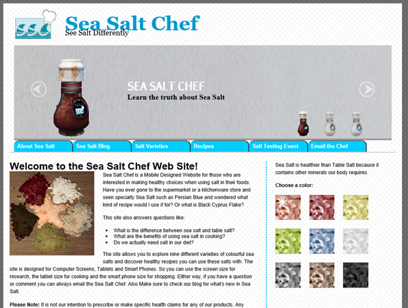 Seas Salt Chef Website