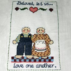 grandpa and grandma cross stitch